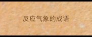 反应气象的成语