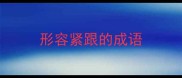 形容紧跟的成语