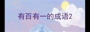 有百有一的成语
