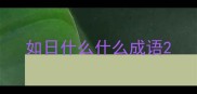 如日什么什么成语