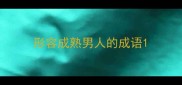 形容成熟男人的成语