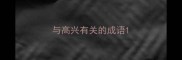 与高兴有关的成语