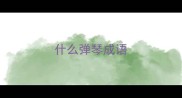 什么弹琴成语