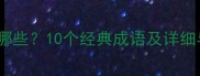 鸥的成语有哪些10个经典成语及详细与用法示例