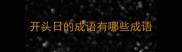 开头日的成语有哪些成语