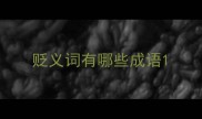 贬义词有哪些成语
