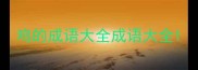 鸡的成语大全成语大全