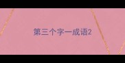 第三个字一成语