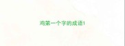 鸡第一个字的成语