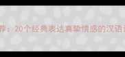 深情厚谊成语推荐20个经典表达真挚情感的汉语词汇及使用指南