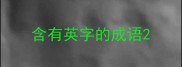 含有英字的成语