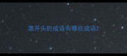 凛开头的成语有哪些成语