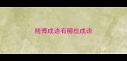 精博成语有哪些成语