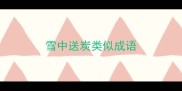雪中送炭类似成语