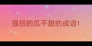 强扭的瓜不甜的成语
