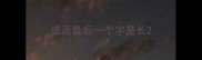 成语最后一个字是长
