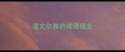 温文尔雅的成语接龙