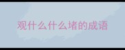 观什么什么堵的成语
