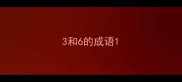 3和6的成语