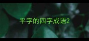 平字的四字成语