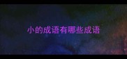 小的成语有哪些成语