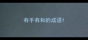 有手有和的成语