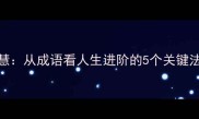 胸有成竹的智慧从成语看人生进阶的5个关键法则附实战模板