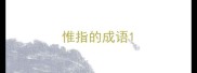 惟指的成语