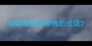 感到羞耻和惭愧的成语