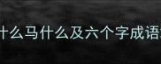 什么马什么及六个字成语