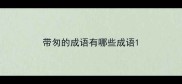 带匆的成语有哪些成语