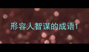 形容人智谋的成语