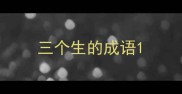 三个生的成语