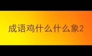 成语鸡什么什么象