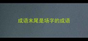 成语末尾是场字的成语