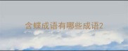 含蝶成语有哪些成语