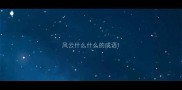 风云什么什么的成语