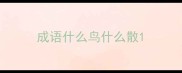 成语什么鸟什么散