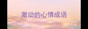 激动的心情成语