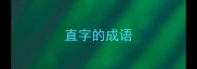 直字的成语