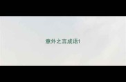 意外之言成语