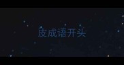 皮成语开头