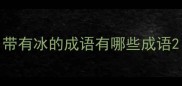 带有冰的成语有哪些成语