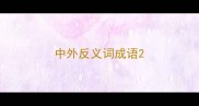中外反义词成语