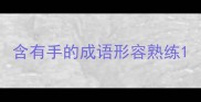 含有手的成语形容熟练