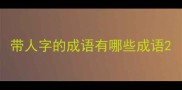 带人字的成语有哪些成语