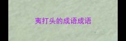 夷打头的成语成语