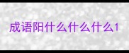 成语阳什么什么什么