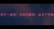 太阳星星月亮打一成语冷知识解密这五个字暗藏千年智慧