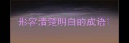 形容清楚明白的成语